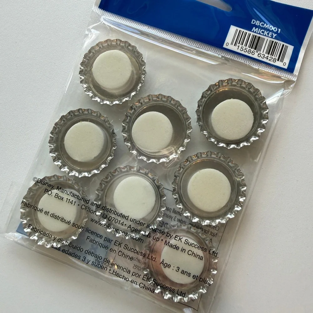 Disney Mickey and Friends Adhesive Bottle Caps EK Success DBCM001 8pc New